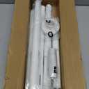 Tension Curtain Rod 32-90Inch White Shower Rod Adjustable Curtain Rods No Drilling Spring Rods Tension Rod for Bathroom, Windows, Closets, Doorway, Shower