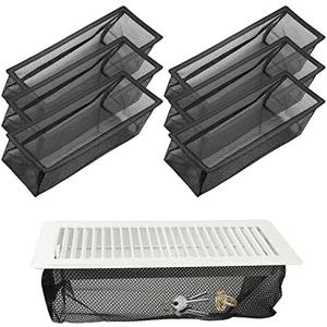 Floor Register Trap, Air Vent Filter Mesh Catcher, Vent Screen Net Keeps Bugs, Coins, Pet Hair, Food Out (4 * 12''/6 Pack)