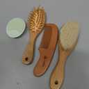 Lictin Baby Hair Brush and Comb Set, 4 Pcs Newborn Hair Brush with Soft Bristle, Natural Goat Hair and Wood Baby Cradle Cap Comb for Newborns & Toddlers, Newborn Baby Essentials, Perfect Registry Gift