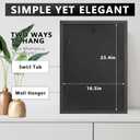A2 Poster Frame, 16.5x23.4 Picture Frame Matted to 11.7x16.5, Solid Wood A2 Picture Frame-Horizontal and Vertical Wall Hanging for Home, Exhibition, Caffe(Black)