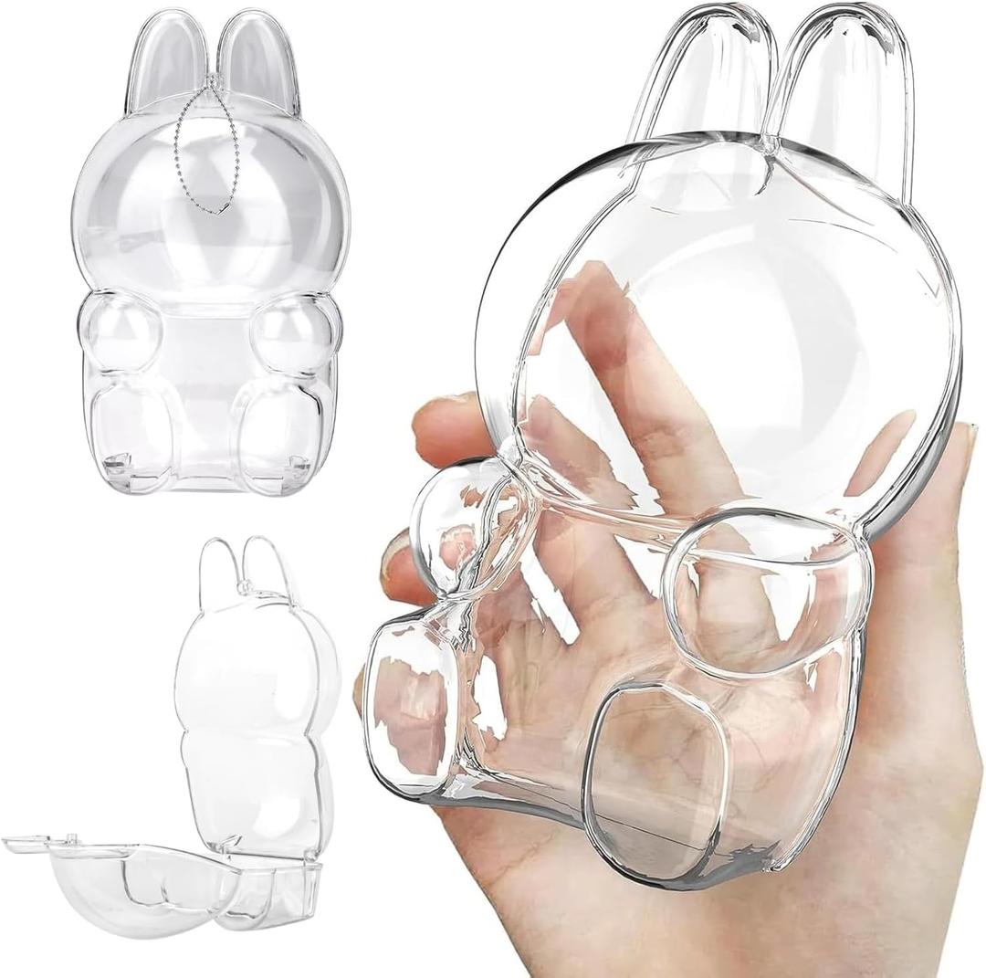 Protective Case for The Monsters Have a Seat, Display Box Hard Case Accessories Cover with Silicone Strap White - Sitting Case, Clear Sitting