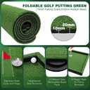 Wekin Golf Putting Green Mat Indoor,3x10ft Thickening Outdoor Portable Golf Game Set Training Turf with Side Border,Movable Cup for Home Backyard Office