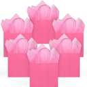 DjinnGlory 24 Pack Mini Tiny Blue Paper Gift Bags with Handles 6x5x2.5 Inch, Small Bags with Blue Tissue Paper for Baby Shower Party Favors, Treats, Goodies, Small Merchandises