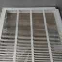 HVAC Premium 22 x 22 Duct opening Steel Return Air Filter Grille, for 1-inch Filter, Fixed Hinged Door, Flat stamped HVAC Vent Cover Grille, Outer Dimensions 24.5 x 24.5