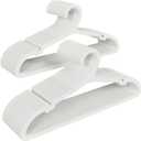 50 Pack Clothes Hangers, Non Slip Plastic Coat Hangers, Space Saving Hangers, Heavy Duty, Hanging Dry Wet Clothes, 16.4" x 8.3", White, UAPY0550W
