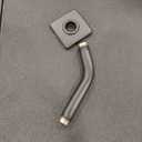 Moen S133BL 8-Inch Standard Shower Arm with Modern Square Flange, Matte Black