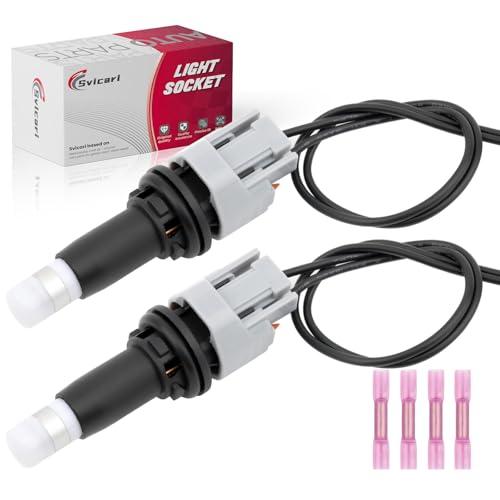 Svicari 2PCS Headlight Side-Marker Light Socket with Wire Harness w/Connector Fit for Toyota 4Runner Camry 4Runner Highlander Tacoma for Lexus ES330 GX460 IS250 LS460 Replace #90075-60077