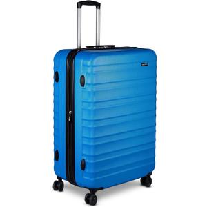 Amazon Basics 30" Hardside Large Checked Luggage, Expandable For Up to 15% More Space, With Scratch-Resistant Surface, Four Multi-directional Wheels, Telescoping Handle, Light Blue