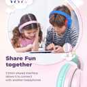 iClever HS19 Kids Headphones with Microphone for School, Safe Volume Limited, Over-Ear Girls Boys Headphones for Kids with Shareport, Foldable Wired for iPad/Travel (Pink)