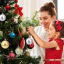 3 x JUNEBRUSHS 120Pcs Christmas Ornament Hooks and Strings, Christmas Ornament Hangers with Snap Ornament String Hooks for Christmas Tree Holiday Party Hanging Decorations (Gold, Silver)