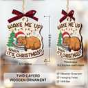 Capybara Christmas Ornament 2025 - Funny Animal Ornaments for Tree Decor, Unique Animal Lover Gifts, Capybara Ornament for Women Men, Funny Gifts for Friends Neighbors Boys and Girls