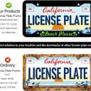 Forest License Plate Frame - 2PCS Silhouette of Forest Aluminum Metal License Plate Holder Covers, Rust-Proof Waterproof Car Decorative Tag Frames for Standard Us 12x6 Inch