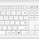 Wireless Keyboard and Mouse Combo, Full Size Silent Ergonomic Keyboard and Mouse, Long Battery Life, Optical Mouse, 2.4G Lag-Free Cordless Mice Keyboard for Computer, Mac, Laptop, PC, Windows(White)