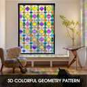 Beautsaid Window Privacy Film Stained Glass, Rainbow Window Film Decorative for Bathroom, Peel and Stick Window Cling Removable(Rainbow,23.6 x 78.7 inch)