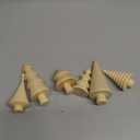 Namalu 6 Pcs Mini Wooden Christmas Trees for Crafts Farmhouse Wood Christmas Trees Small Figurines Vintage Tiny Xmas Table Centerpiece Rustic Unfinished Tabletop for DIY Craft Art Decoration(Boho)