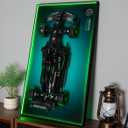 Display Wallboard with RGB Colorful LED Lights Compatible with Lego Technic-AMG F1 W14 E 42171 Performance Model Car - Adult Collectibles Wall Mount for Home or Office Dcor(No Car)