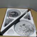 JSAITEE Ceiling Fans with Lights, 52 Inch Low Profile Ceiling Fan with Light and Remote Control, Flush Mount, DC Reversible Motor, Noiseless, Brown 6 Speeds Ceiling Fan for Bedroom