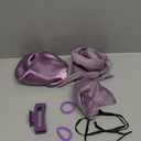 Gwabee No Heat Overnight Curls Headband to Sleep In, 70" Soft Ribbon Curl Wrap for Long Hair - 9 PCS Curling Rods Set with Bonnet, Purple