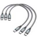 USB C to C Cable (3 Pack 1ft),Short USB Type C Fast Charging Nylon Braided Charger Cord Compatible with iPhone 17 16 Pro/15 Pro Max Android Samsung Galaxy S24 S23 S22,MacBook Pro, iPad Pro USB-C