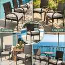 Outdoor Chair Cushion 24 x 24 x 5 Inches Patio Furniture Outdoor Waterproof Seat Cushion, Patio Chair Cushion with Handles and Ties, Square Dining Chair Cushion Set of 2, Cream