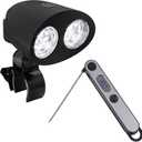 Grill Lights and Meat Thermometer, BBQ Light with10 LED Lights and an Aluminum Clip, Perfect for barbecues. Kitchen Food Thermometer, Instant Read Meat Thermometer (Silver/Dark Black)
