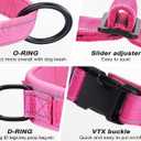 No Pull Dog Harness Pink for Small Medium Large Sized Dog, Reflective Escape Proof Adjustable Dog Harnesses with 2 Patch, S