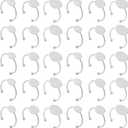 30 Pcs Blank Rings - MaehSab Stainless Steel Adjustable Pad Ring Base, Flat Blank Ring Base Tray for Jewelry Making DIY Crafts (Silver) (Silver)