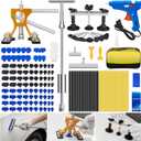 Car Dent Puller Kits,137pc Paintless Dent Removal Tools,Car Dent Repair Kit with Slide Hammer 2 in 1 TBar, Adjustable Dent Lifter,Bridge Puller for Auto Body SUV Dings Hail Damage DIY Remover