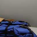 SPORT BEATS Low Beach Chairs Set of 2 Folding Beach Chairs High Back Support with Head Pillows Shoulder Straps (Blue)