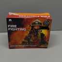 Fireman Costume for Kids, 10 Pcs Firefighter Costume with Toy Accessories Set, Fireman Role Play Outfit Toys, Kids Firefighter Dress Up Clothes, Halloween for Boys Toddlers Ages 3 4 5 6 7