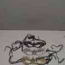 3 Pcs Adult Masquerade Mask Mysterious Fun Lace Masks for Couples Women Man Lace Headpiece Disguise for Costumes (Black/Gold/Silver)