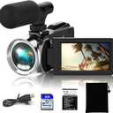 Video Camera Camcorder HD 4K 48MP Video Recorder Camera Vlogging Camera for YouTube Camcorders Video Camera for Kids with 3.0"" LCD Screen,18X Digital Zoom and 32G SD Card, Black