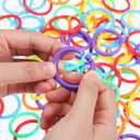 Outus 144 Pieces Plastic Binder Rings Loose Leaf Multi-Color Plastic Book Rings Flexible for Cards, Document Stack and Swatches Organization School Home, or Office Use, 6 Colors(27 mm)