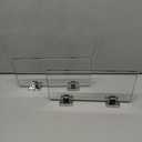 JQK Bathroom Glass Shelf, Floating Tempered Glass Shower Storage 12 by 5 inches, 304 Stainless Steel Polished Chrome Wall Mount 2 Pack, TGS201L12-CH-P2