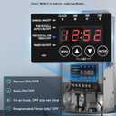 SURAIELEC 200W Low Voltage Landscape Transformer (12V/15V AC), Outdoor Transformers for Landscape Lighting, Detachable Photocell Sensor & Digital Timer, Stainless Steel, 5FT Power Cord, ETL Listed