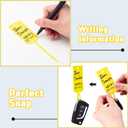 Lewtemi 1000 Pieces Self Lock Arrow ID Key Tags Car Parts Tags Key Ring Repair Labels for Office Automotive Shop Supplies(6'' X 1 2/5'',Yellow)