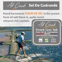 All Goods French Grey Salt Organic 82 Minerals Fine Ground - 7oz, French Gray, Hand-Harvested, Les Guérandais, Unrefined, Exp date: February 2030