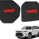2PCS Cup Holder Coaster for Toyota Grand Highlander 2024 2025 Accessories,Silicone Cup Inserts Interior Mats (Red)