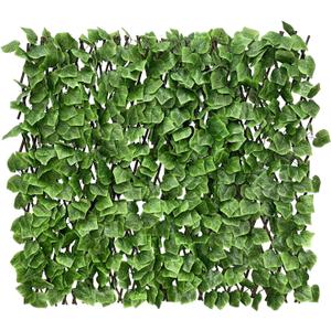 Expandable Fence Privacy Screen for Balcony Patio Outdoor,Decorative Faux Ivy Fencing Panel,Artificial Hedges (Single Sided Leaves)2 (Green)