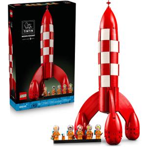 LEGO Ideas Tintin Moon Rocket - Building Set for Adults, Ages 18+ - Collectible Kit for Fans - Bedroom or Home Office Decor - Gifts for Comic Lovers - 21367