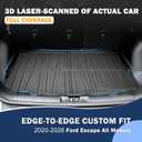 KUST Trunk Cargo Mat for 2020-2026 Ford Escape Accessories, All Weather Cargo Liner Rear Trunk Liner TPE Rubber Raised Edge
