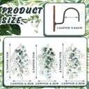Sawysine 12 Pcs Sage Green Eucalyptus Shower Curtain Hooks Set Wood Decorative Eucalyptus Leaf Bathroom Accessories Decor Botanical Shower Curtain Hangers for Bathroom Bedroom Living Room