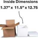 Robin II EPS Foam Ice Chest (Outside Dimensions: 24.5x14.5x15.75) with Shipping Box - 1 Pack. Protective, Thermal, Insulated, Biodegradable, Recyclable, Shipping/Storage, White, 208-001/002