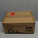 Charmount 100Pcs 12 Oz Christmas Disposable Paper Coffee Cups with Lids, To Go Coffee Cups for Hot Chocolate, Cocoa, Hot Tea, Drinks and Christmas Party and Coffee Bars Decoration Supplies