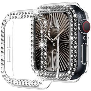DABAOZA Compatible for Women Apple Watch Bumper 42mm Series 10, Bling Case Cover for iWatch Series 10 9 8 7 6 / SE 5 4 3 2 1 Ultra [No Screen Protector] (42mm-S10, Clear) Pack of 5