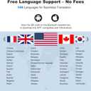 R'hllor Real-Time AI Translation Earbuds, Open-Ear Audifonos Traductores Ingls Espaol Two-Way Translator Headphones, Bluetooth Wireless Earhooks for Business, Travel, Learning, Meetings (Silver)