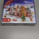 HOGOKIDS 3 Style Christmas 2025 Gingerbread House Building Set with Light - 1477PCS Christmas Holiday Snow Village Building Block Toy with Xmas Tree Train Gifts for Adults Kids Girls Boys Ages 6+