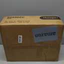 Huuger 4-Tier Bakers Rack with Reversible Power Outlet, 23.6 Inch Microwave Stand, Kitchen Coffee Bar, with Top Shelf, 6 S Hooks, Rustic Brown