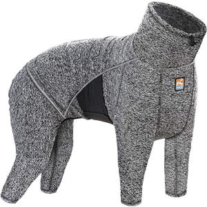 Kurgo Stowe Base Layer - Comfortable, Cold-Weather Pet Wear - Breathable Snug Fit - Dual-Zipper Dog Onesie - Reflective Side Seams - Dog Pajamas - Machine Washable - Small - Black/Grey (Small (Pack of 1))