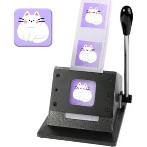 Happizza 1.97n Button Paper Cutter, 50mm Square Pin Buttons Cutter Circle Graphic Punch for Button Maker Machine,Photo Machine,Artpaper,Scrapboard Cutting